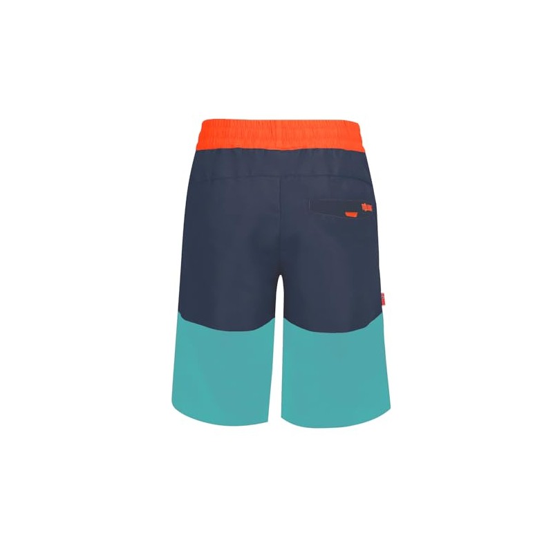 Trollkids Children's Swimming Shorts Kroksand, Dark Navy/Glow Orange/Dusky Turquoise, 116