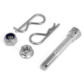 100% Stainless Steel Trailer Hitch Pin Anti-Rattle No Wobble Bolt Keeper Grip Clip Kit, 5/8-Inch Pin Diameter Fits 2 1/2 in. receivers