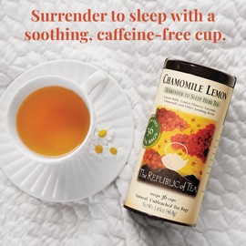 The Republic of Tea Chamomile Lemon Herbal Tea Bulk, 250 Tea Bags, Caffeine-Free Tea With Valerian Root