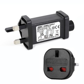 CZJUTAI LED Transformer IP44 Power Supply for Christmas Lighting with Plug - EU Plug (Screw Base - Constant On - DC12V 12W)