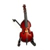 Dselvgvu Wooden Miniature Double Bass with Stand, Bow and Case