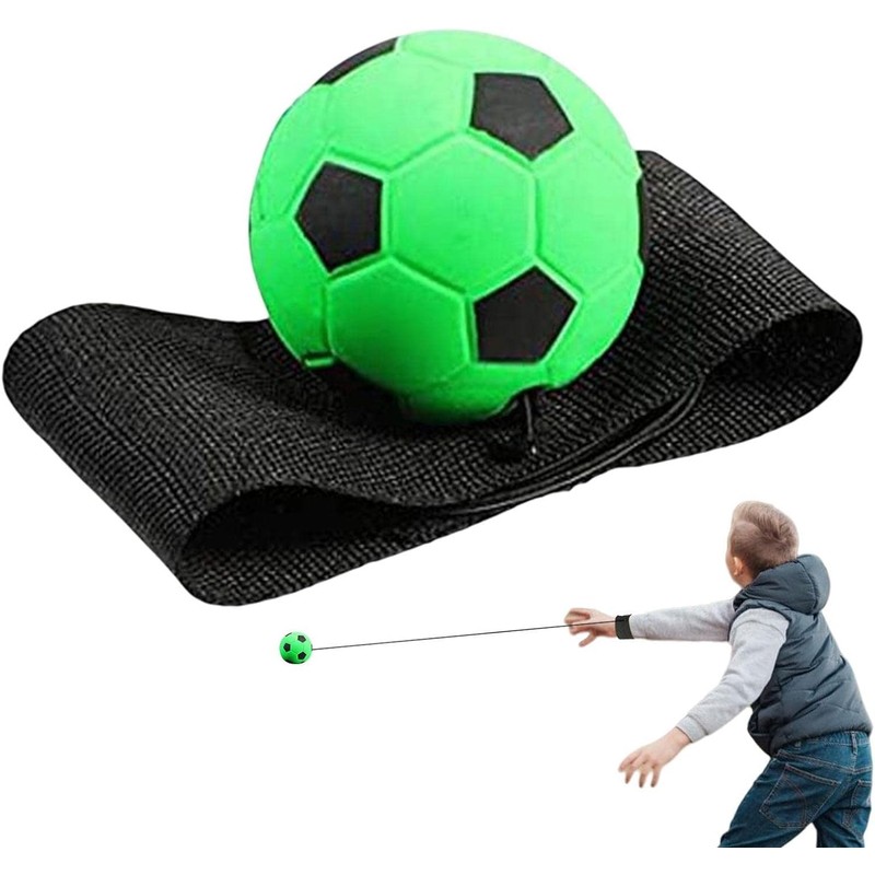 1pc Green Wrist Return Ball - Adjustable Bounce Back Ball