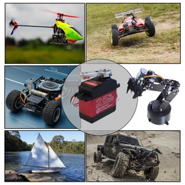 HOOYIJ 4 Pack 25KG Digital RC Servo DS3225 Waterproof Full Metal Gear RC Steering Servos Motor with 25T Servo Horn for 1/8 1/10 Scale Baja Crawler RC Car Buggy Truck Boat Plane Robotic Arm 270 Degree