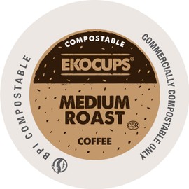 Ekocups Medium Roast Coffee Pods – 80 Count – Compostable, Plant-Based & Freshness-Sealed – French Press-Quality Brew – K-Cup Brewer Compatible