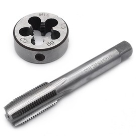 Aoyswuz 2 Pieces M16 x 1.5 mm Tap Round Teeth Set Steel Die Tap Set for Thread Cutting Repair Work