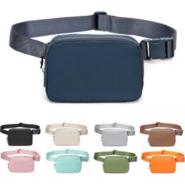 Waist Fanny Pack Running Pack Crossbody Bags Bum Bag for Running Hiking Travel Workout Adjustable Strap for Traveling Running Hiking Cycling (Blue)