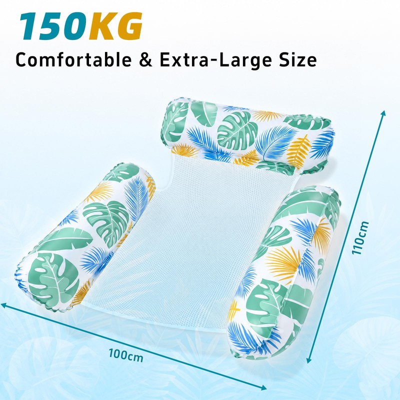 Pool Inflatables, 4 In 1 Inflatable Pool Floats Hammock, Swimming