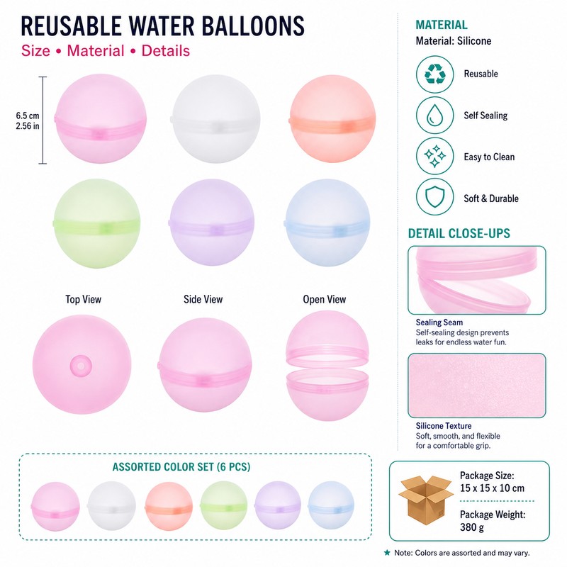 Reusable Water Balloons for Kids’ Summer Games – Quick-Fill Silicone