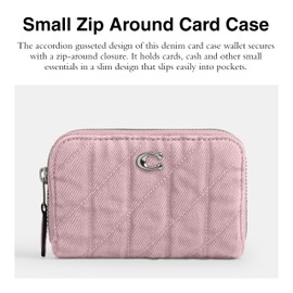 Coach Women's Small Zip Around Card Case, LH/Ballerina