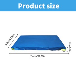 QINGYIWL Trailer Tarpaulin 214 x 122 x 13 cm, Waterproof, Windproof, Tear-Resistant Trailer Tarpaulin with Tarpaulin Rope, 420D Trailer Tarpaulin for Many Car Trailers (Blue)