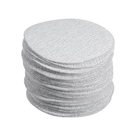 uxcell 50 Pcs 3-Inch Aluminum Oxide White Dry Hook and Loop Sanding Discs Flocking Sandpaper 180 Grits