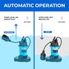 BOMGIE 1/2 HP 2980 GPH Submersible Sump Pump, Clean/Dirty Water