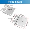 8 Pcs Heavy Duty Universal Wood Bed Rail Hook Plates