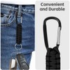 OFFCUP Paracord Keychain with Carabiner Clips 1 Pack, Paracord Keyring