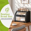 BMOSU Large Double Layer Bread Box for Kitchen Countertop, Bamboo