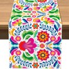 Vohado Mexican Floral Table Runner Cinco De Mayo Mexico Let's