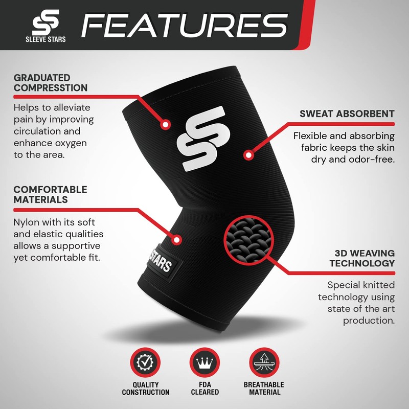 Sleeve Stars Elbow Compression Sleeve for Women & Men, Tendonitis