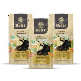 Café Britt® - Costa Rican Habitat Cariblanco Coffee (12 oz.) (3-Pack) - Ground, Arabica Coffee, Kosher, Gluten Free, 100% Gourmet & Dark Roast