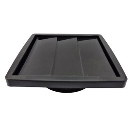 SHMOX Gravity Grille Shutter 155mm External Dimension Ducting Air Vent with 100mm - 4 inch Round Rear Spigot - (Black)