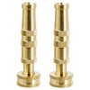 Twinkle Star Heavy-Duty Brass Adjustable Twist Hose Nozzle, 2 Pack,