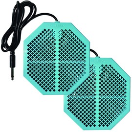 Cell Spa 2 Pack CS-900 Twice Powerful 6.5" x 5.5" Ion Detox Foot Bath Arrays Flat Dual Coil Stainless Steel Aqua Ionic Cleanse Array Compatible With Most 1/4" Plug Type Detox Machines