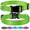 Reflective Dog Collar with Buckle Adjustable Safety Nylon Collars for