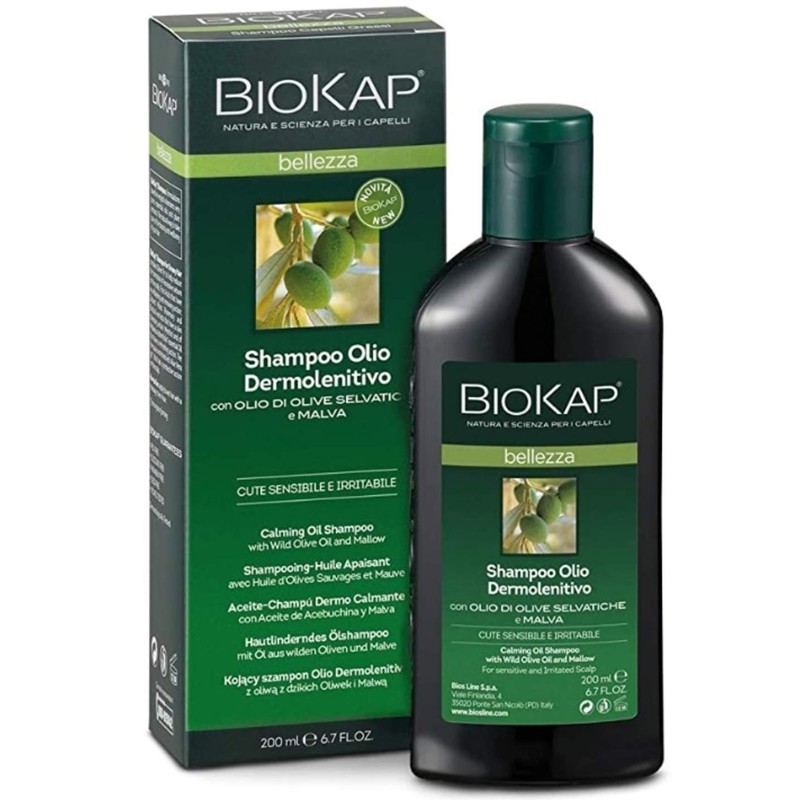 Dermolenitive Oil Shampoo with Olive Oil and Mallow BIOKAP 200ml