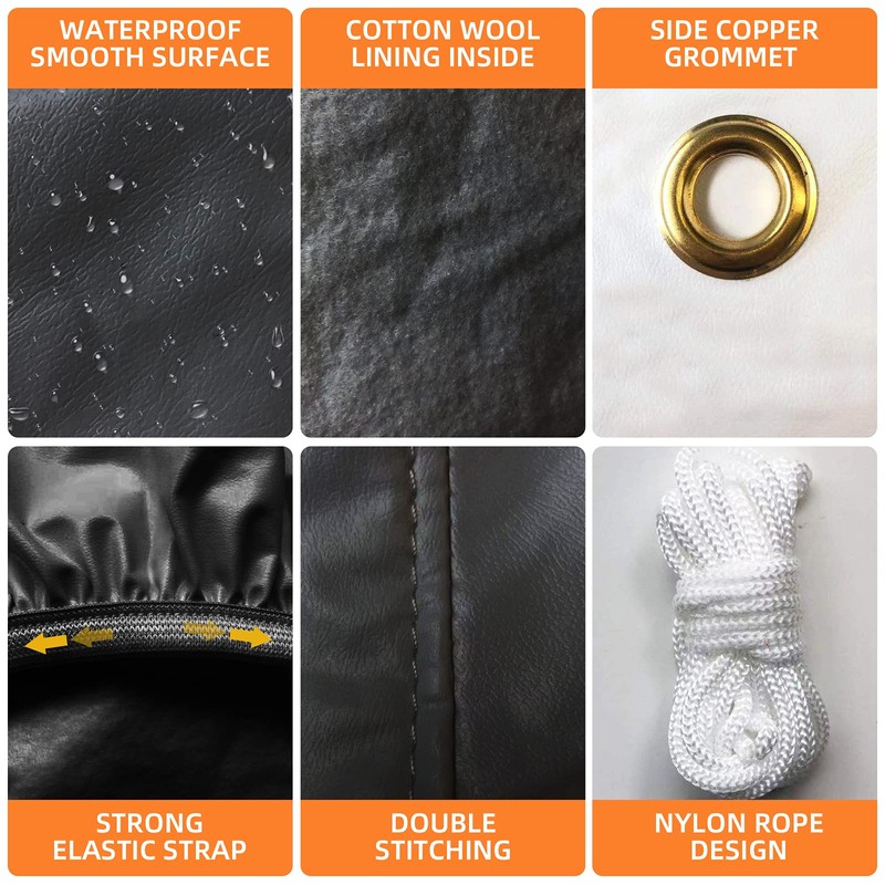 VINPATIO RV Tire Covers 4 Pack, Waterproof Thickening Leather Tire