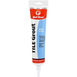 FixtureDisplays Red Devil 0425 5.5oz Tube White Tile Grout