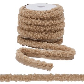 PH PandaHall 10m Brown Faux Fur Trim Plush Ribbon Trims 20mm Wide Furry Fabric Trim Sewing Trims Decorative Trimming Ribbon for DIY Craft Winter Clothing Pillow Curtain Home Decor
