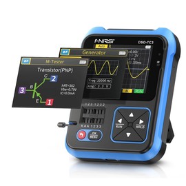 DSO-TC3 3-in-1 Oscilloscope Multimeter, 500KHz Digital Oscilloscope + 6 Waveforms Signal Generator + Transistor Tester, Fnirsi Oscilloscope Kit