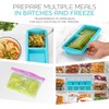 Xomoo Silicone Freezer Tray With Lid-Soup Freezer Container molds-2-cup Extra