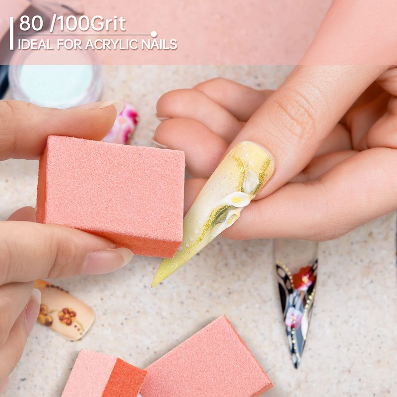 Maryton Mini Nail Buffer Blocks - 80/100 Grit Professional Salon