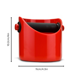 Dreamfarm Grindenstèin Sturdy, Compact, Modern Space-Saving Espresso Coffee Grind Knock Box - Red
