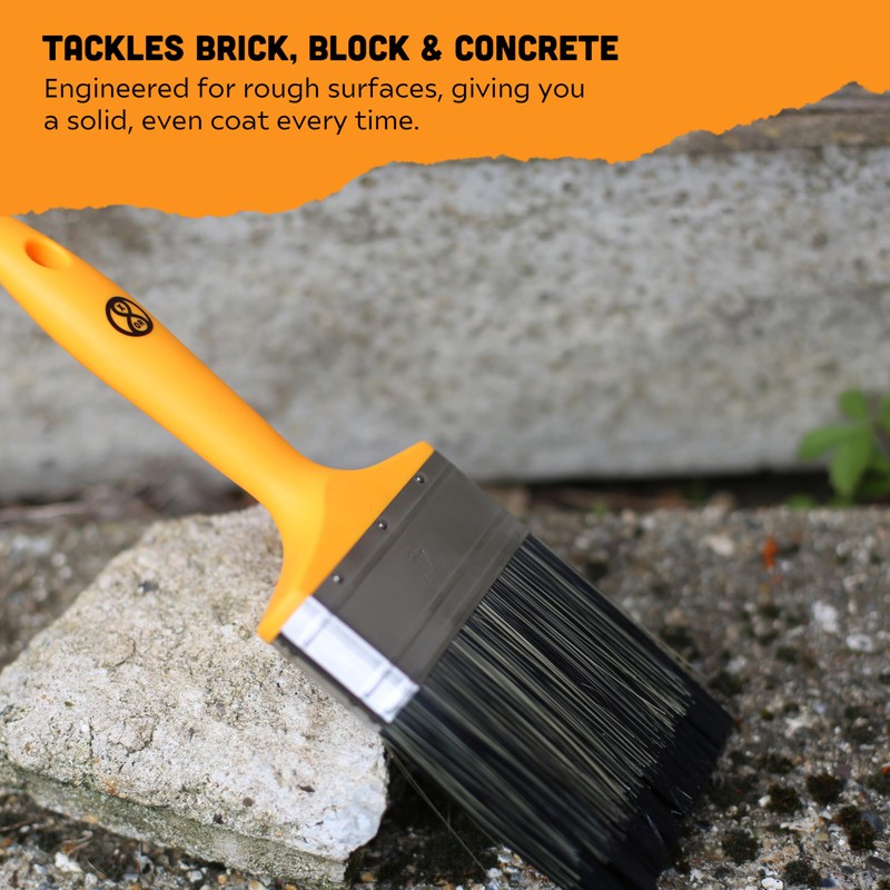 Xor8 Heavy-Duty Paint & Limewash High-Capacity Bristles, Corrosion-Resistant Ferrule &