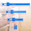 TOURACE Aluminum Woodworking Rulers with Slide Stop (3 Pcs) Precision