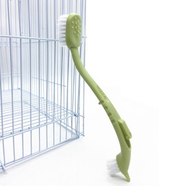 Bird Cage Cleaning Brush with Long Ergonomic Handle - Durable Bristlesfor Cleaning Parrot Cages, Kennels, and Perches,Removes Poop and Keeps Bird Cages Fresh,Essential Bird Cage Accessory