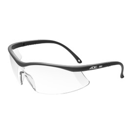ADC 5001BKQ Full-Frame, Length-Adjustable Protective Eyewear Safety Glasses with UVA and UVB Protection, Black Accents with Clear Lenses