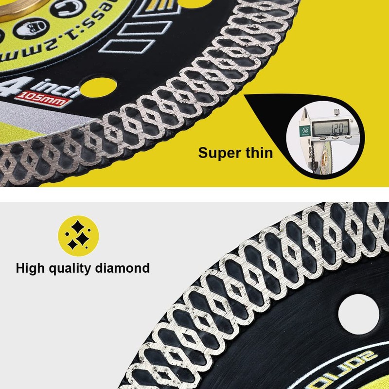 Solidure 2Pcs Diamond Saw Blade 4" Super Thin Diamond Blade