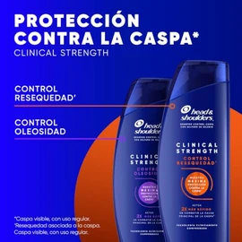 HEAD & SHOULDERS, Shampoo para Caspa, Clinical Strength Control Resequedad¹ con Sulfuro de Selenio (400 ml)
