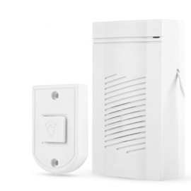 Wired Doorbell, Push Button Door Chime Kit ABS Wall Mounted Ring Bell for Home School Laboratory, White