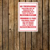 Berylunx 3 Pack 12" x 16" No Trespassing Violators Will