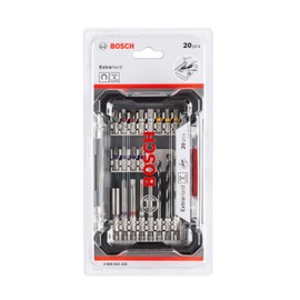 Bosch Professionalドライバービット20個セット、25mmと65mmのドライバービット、HSS-Rメタルドリルビット、堅牢なパッケージ入り