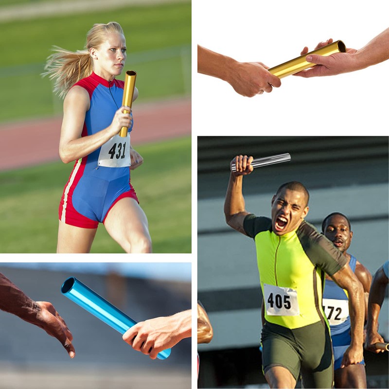 MissZM Aluminum Track & Field Relay Sticks Racing Team Corrosion