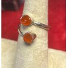 Natural Creations Carnelian thumb ring sterling silver size 5