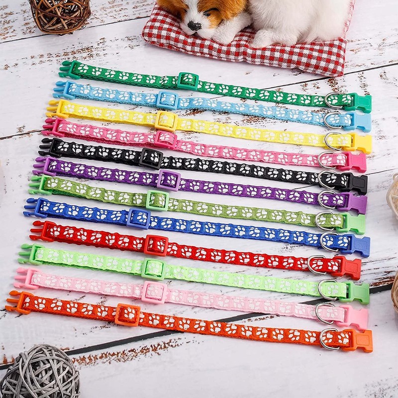 Chenkaiyang 12 Pack Puppy Collars for Litter, Adjustable Puppy ID