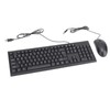 Keyboard and Mouse Combo Black Waterproof 104 Keys Anti Slip