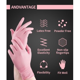 PROMEDIX P Nitrile Gloves, 100 Count Disposable Gloves, Gloves Disposable Latex Free, Disposable Gloves for Household, Food safe