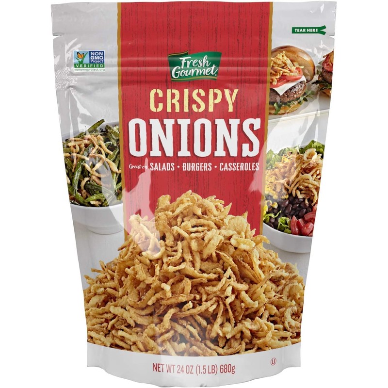 Fresh Gourmet Crispy Onions Snack and Salad Topper (24 Ounce