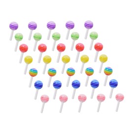 Healvian 50pcs Lollipop Shaped Nail Charms Resin Candy Nail Decors for Girls DIY Manicure Accessories Ornaments for Creative